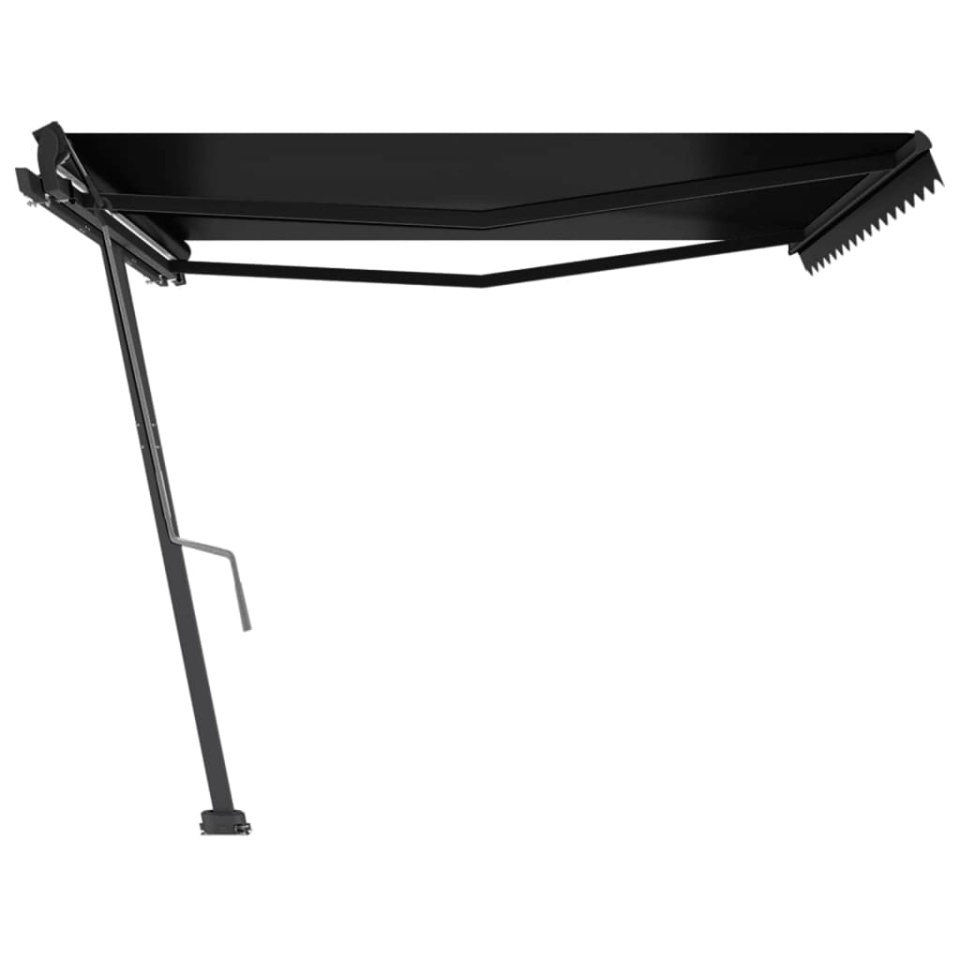Copertină autonomă retractabilă manual, antracit, 450x350 cm - 3 | YEO