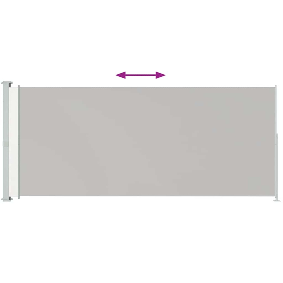 Copertină laterală retractabilă de terasă, gri, 220x500 cm - 2 | YEO