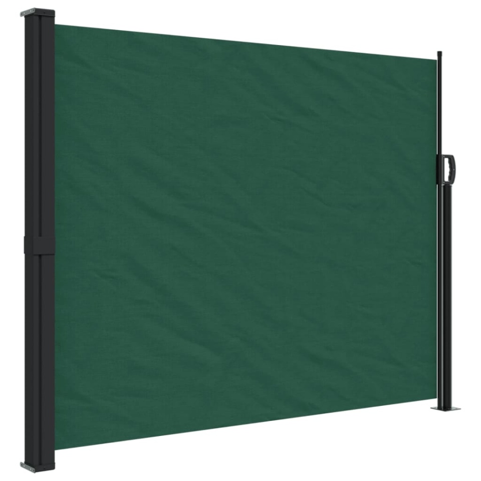 Copertina laterală retractabilă, verde închis, 160x500 cm - 1 | YEO