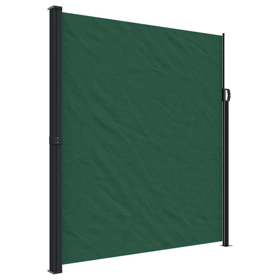 Copertină laterală retractabilă, verde închis, 220x600 cm - 1 | YEO