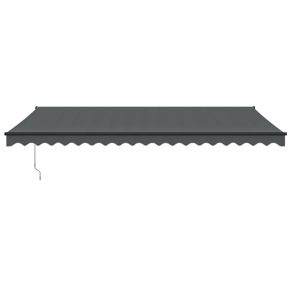 Copertină retractabilă, antracit, 5x3 m, textil și aluminiu - 2 | YEO
