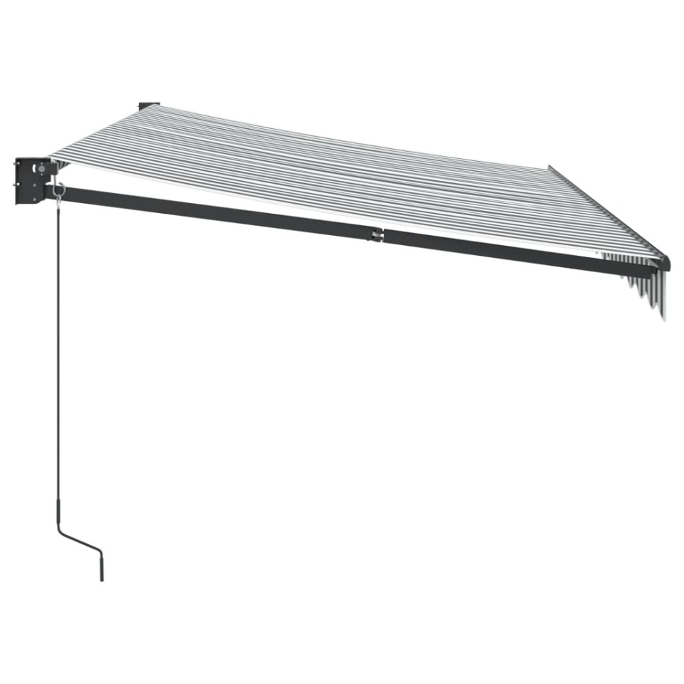 Copertină retractabilă antracit/alb, 3,5x2,5 m, textil/aluminiu - 3 | YEO