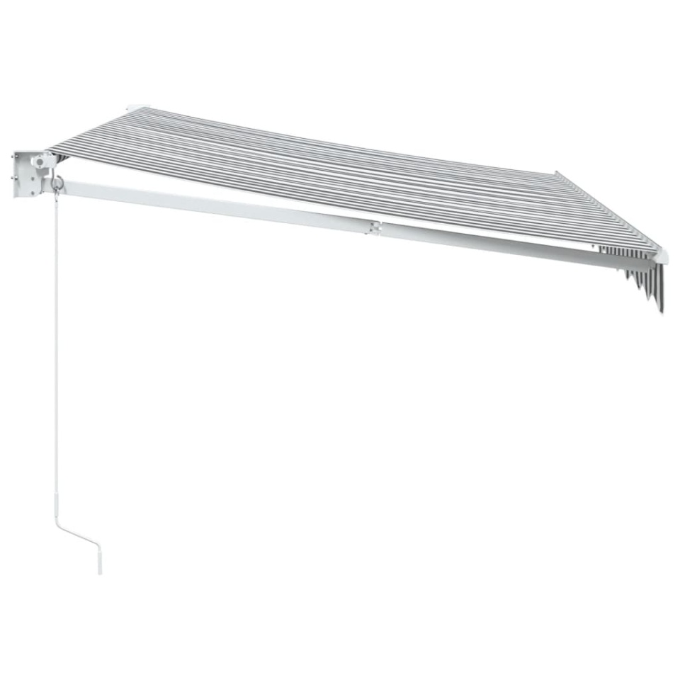 Copertină retractabilă antracit/alb, 3x2,5 m, textil/aluminiu - 3 | YEO