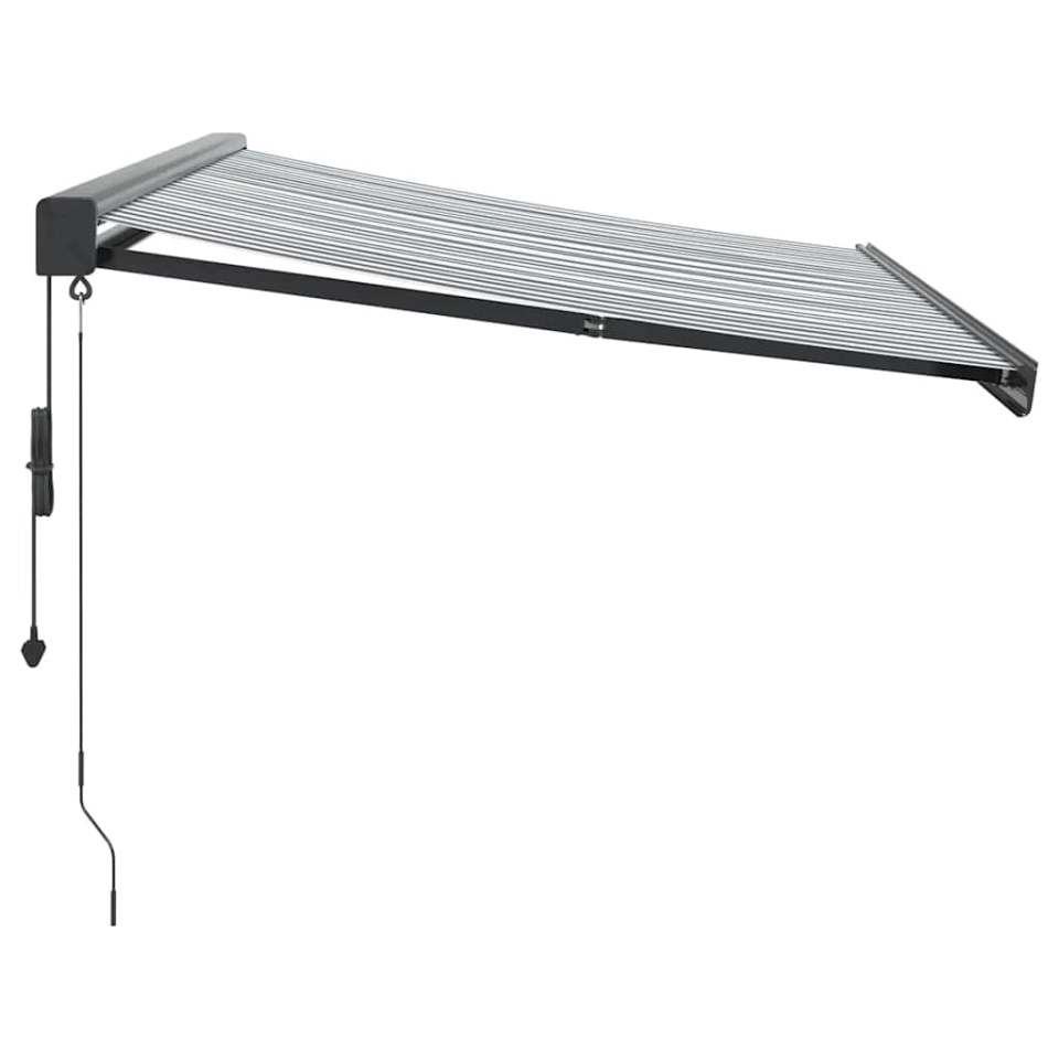 Copertină retractabilă antracit/alb, 3x2,5 m, textil/aluminiu - 3 | YEO