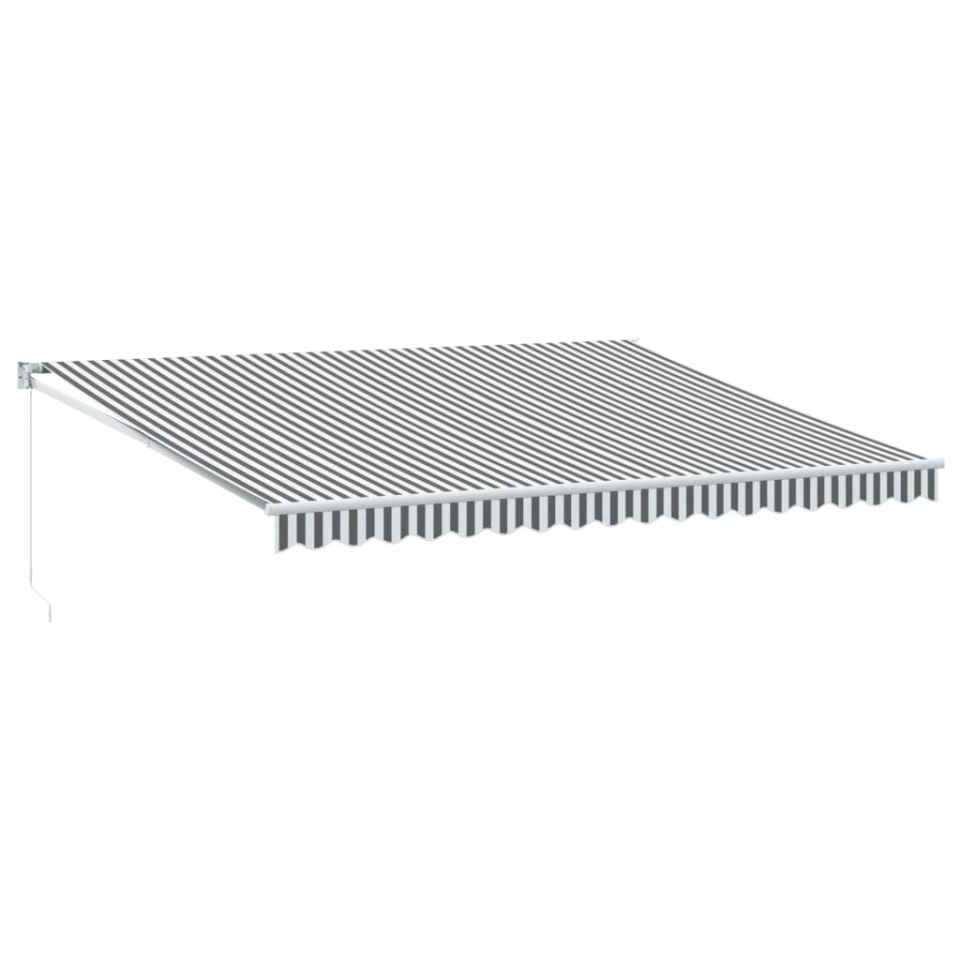 Copertină retractabilă antracit/alb, 4,5x3 m, textil/aluminiu - 1 | YEO