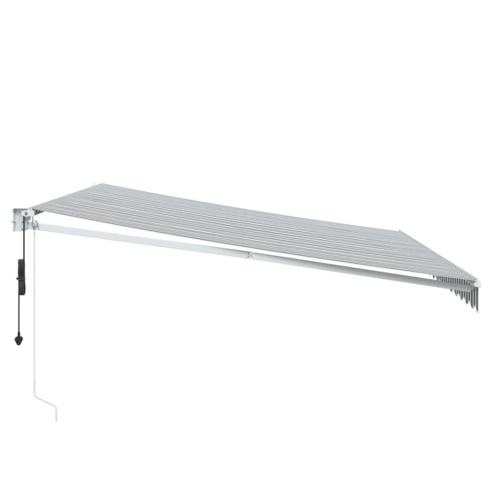 Copertină retractabilă antracit/alb, 4,5x3 m, textil/aluminiu - 3 | YEO