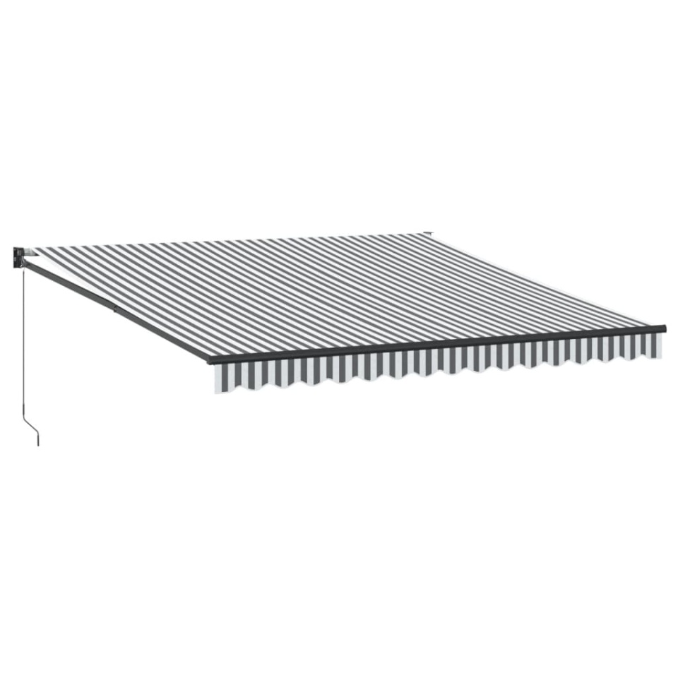 Copertină retractabilă antracit/alb, 4x3 m, textil/aluminiu - 1 | YEO