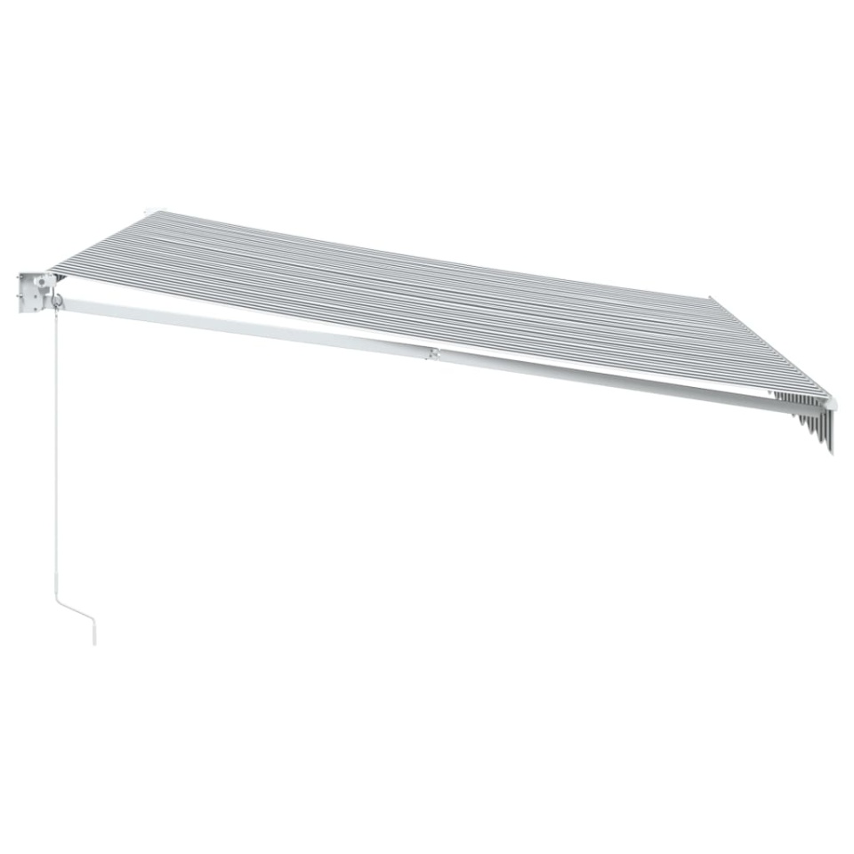 Copertina retractabilă antracit & alb 4x3m țesătură și aluminiu - 3 | YEO