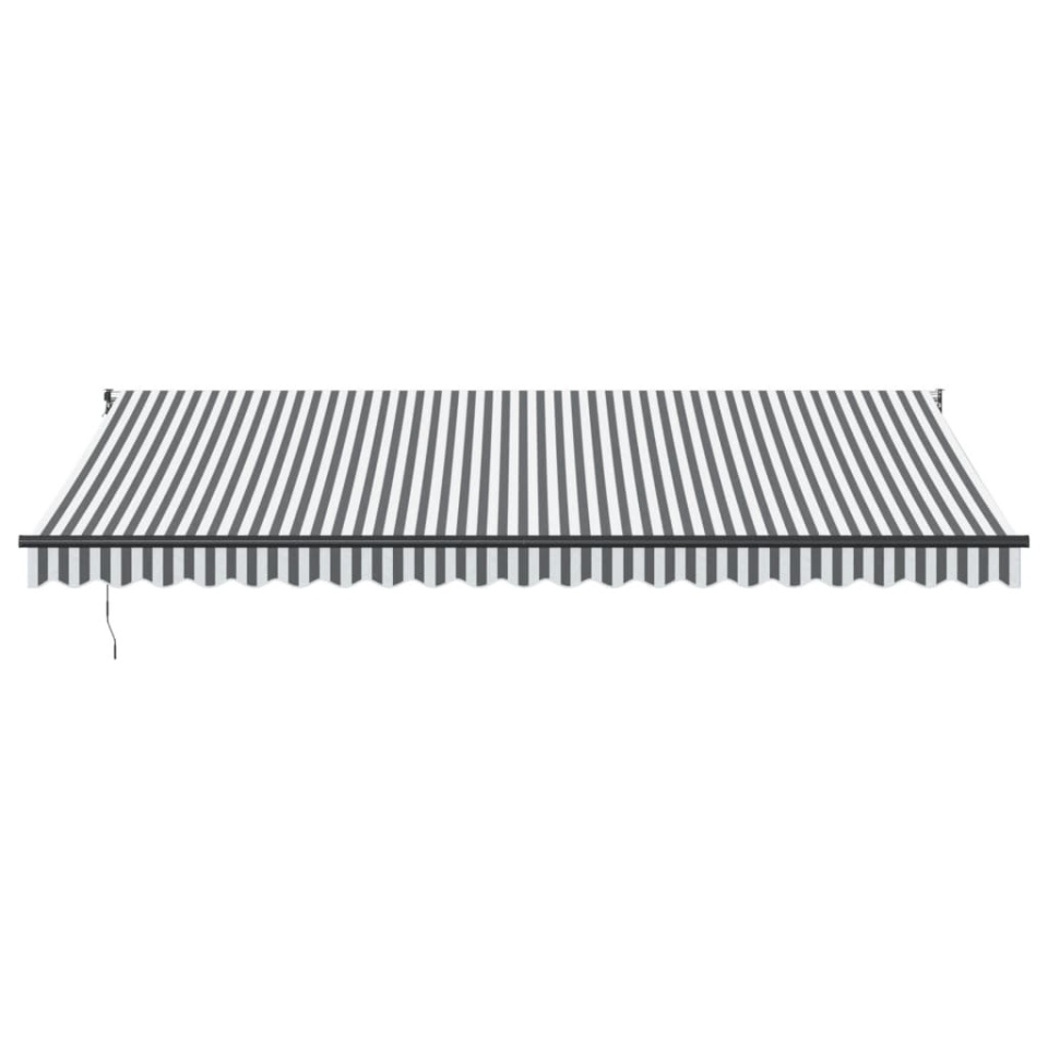 Copertină retractabilă antracit/alb, 5x3 m, textil/aluminiu - 2 | YEO