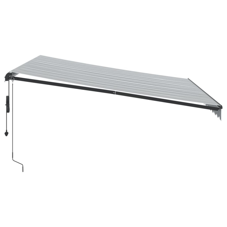 Copertină retractabilă automat, antracit/alb, 400x300 cm - 3 | YEO