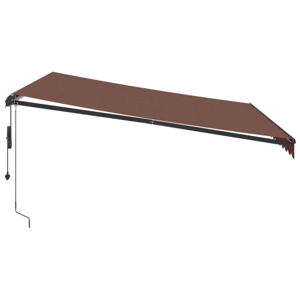 Copertină retractabilă automat, maro, 400x300 cm - 3 | YEO
