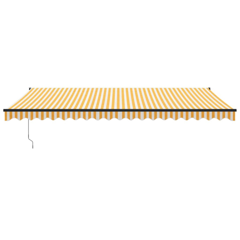 Copertină retractabilă automată, galben și alb, 5x3 m - 2 | YEO