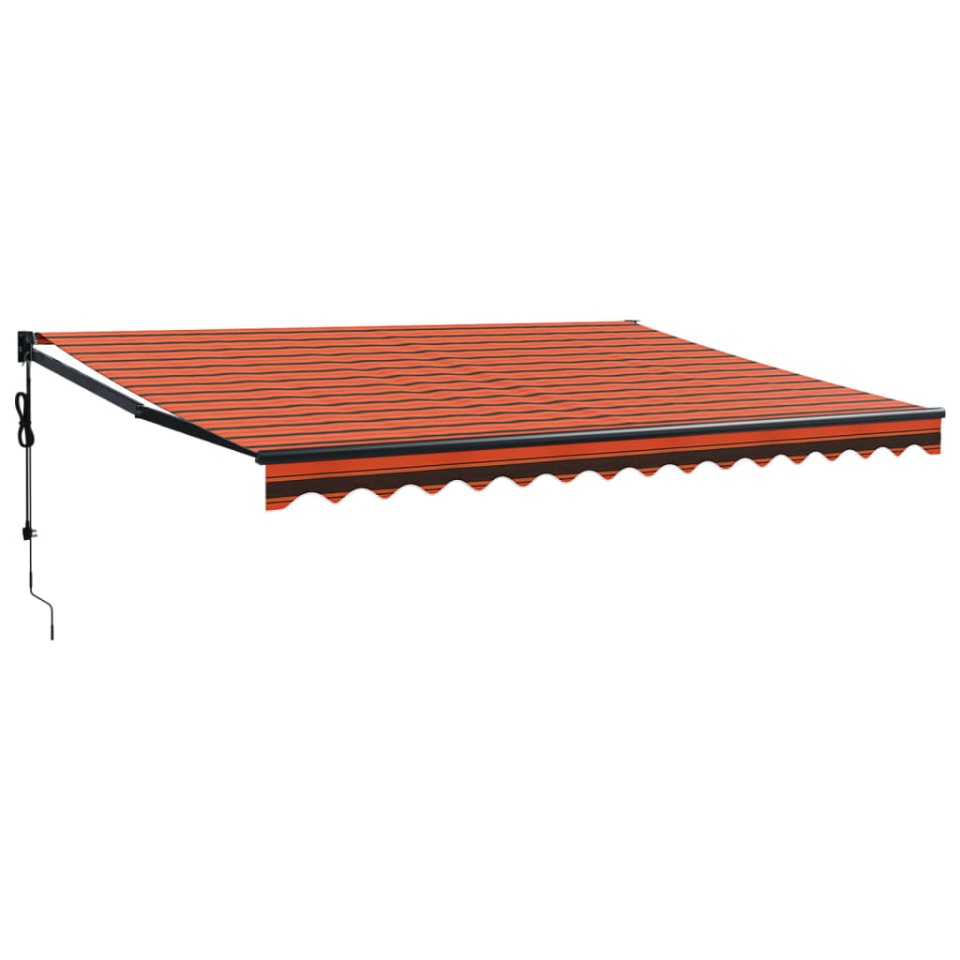 Copertina retractabilă automată, portocaliu și maro, 4x3 m - 1 | YEO