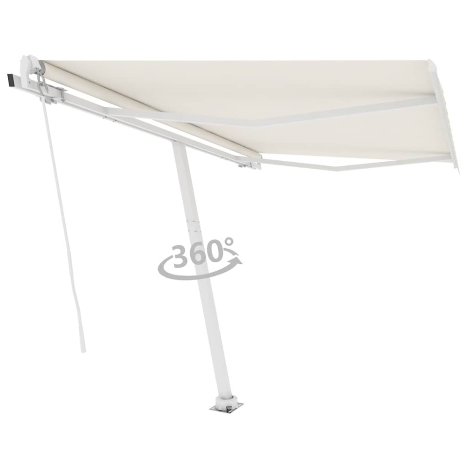 Copertină retractabilă manual, crem, 300x250 cm - 2 | YEO