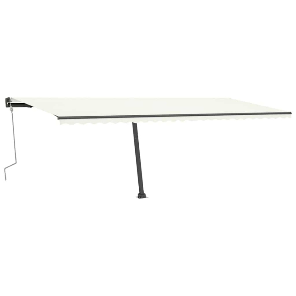 Copertină retractabilă manual cu LED, crem, 600x300 cm - 2 | YEO