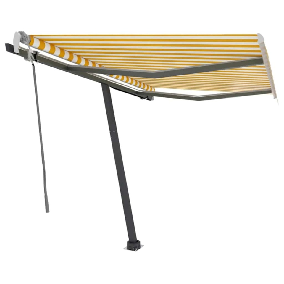 Copertină retractabilă manual cu LED galben și alb 300x250 cm - 1 | YEO