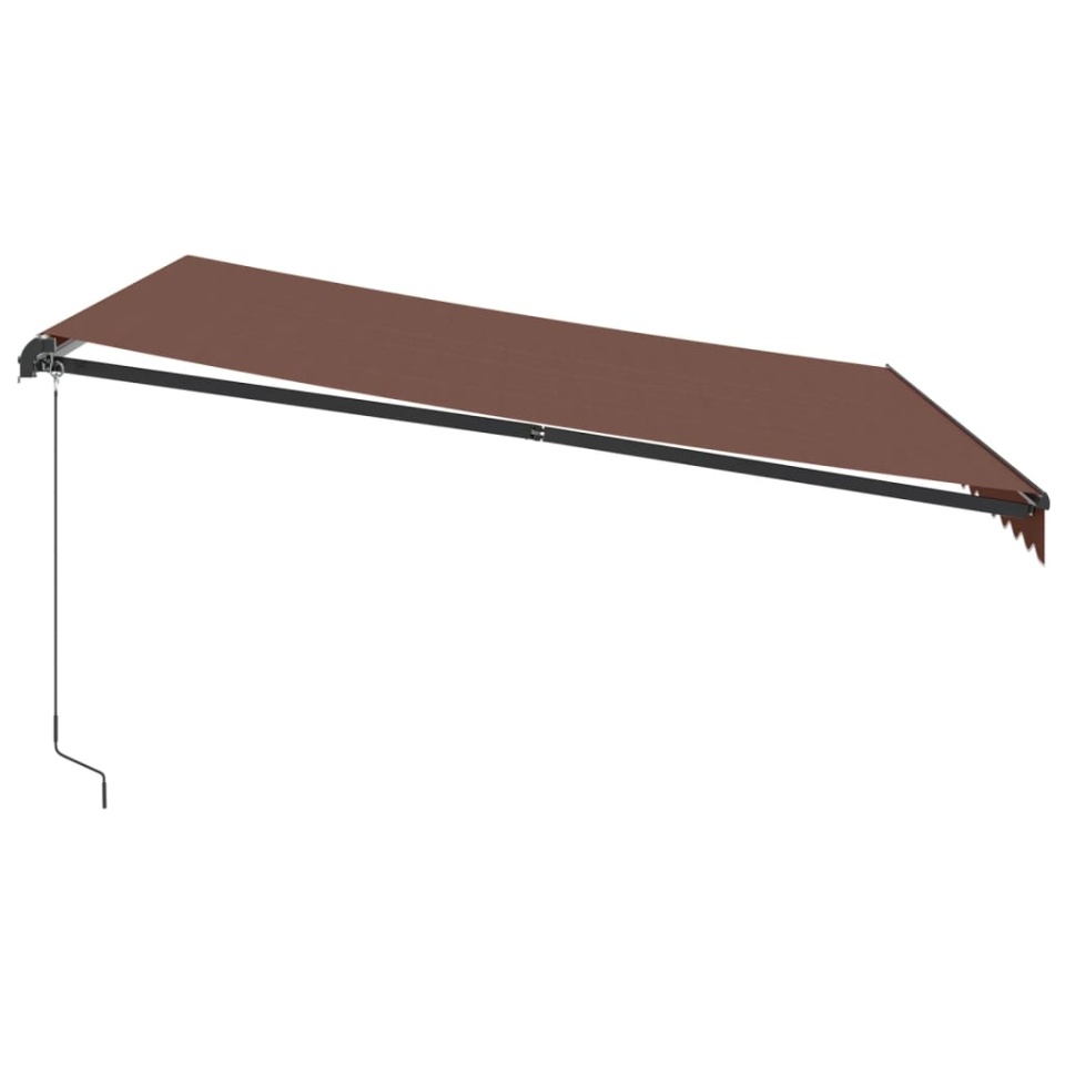 Copertina retractabilă manual, maro, 400x350 cm - 3 | YEO