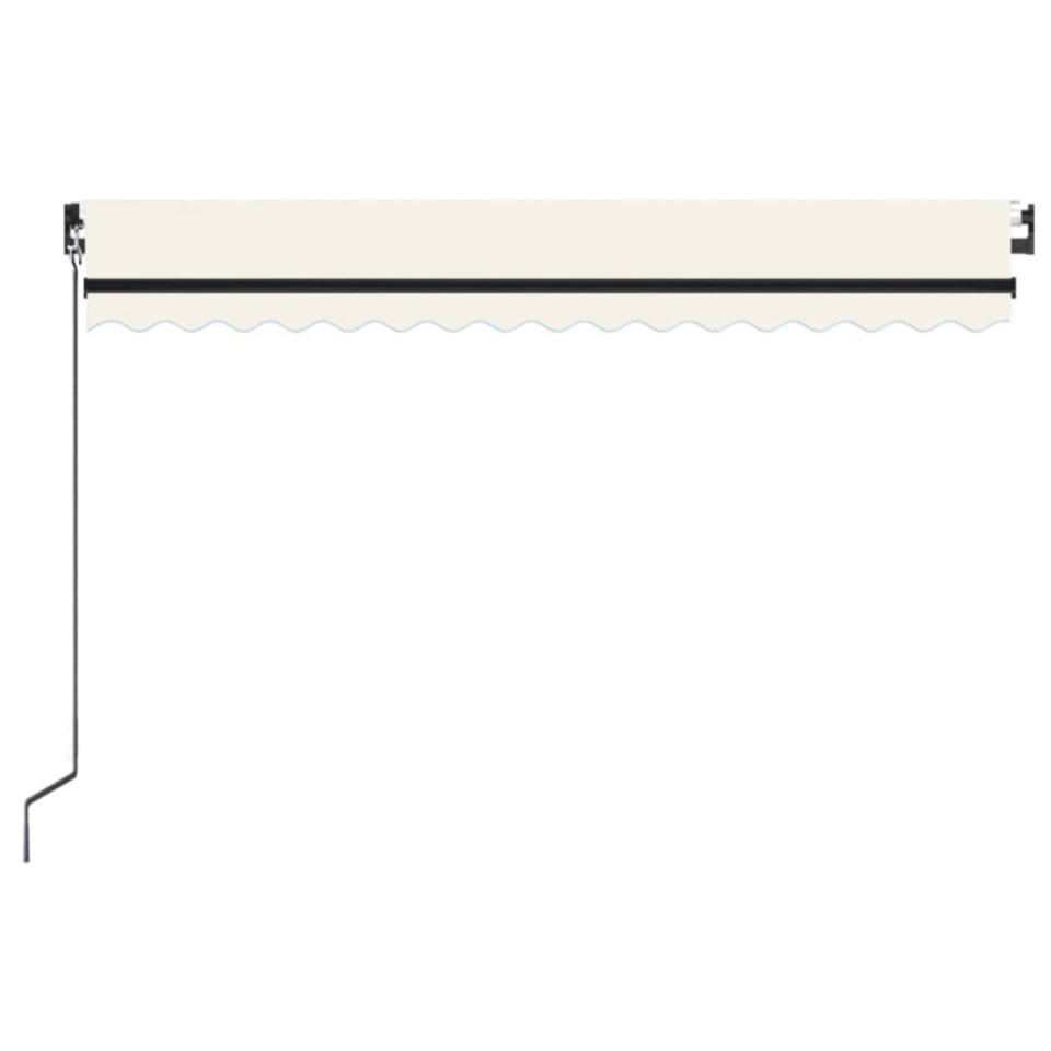 Copertină retractabilă manuală, cu LED, crem, 400x350 cm - 3 | YEO