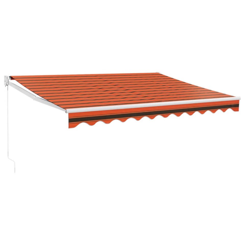Copertină retractabilă portocaliu/maro 3x2,5 m, textil/aluminiu - 1 | YEO