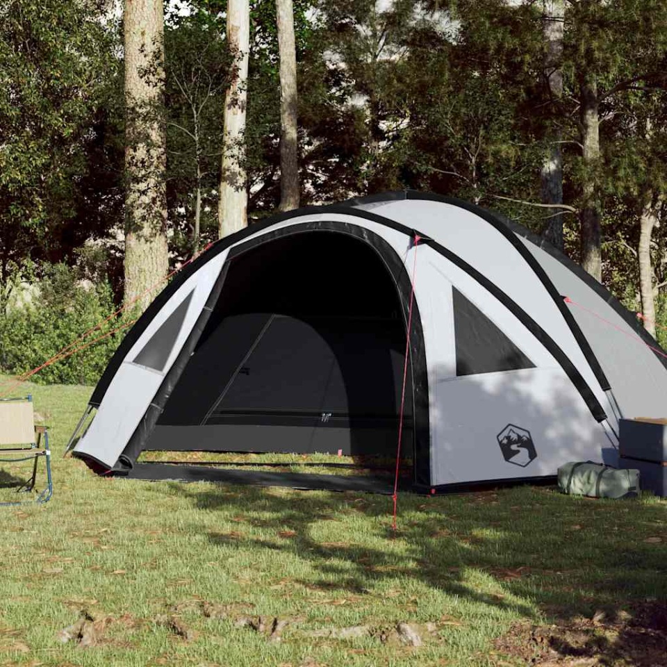 Cort camping cupolă 4 persoane alb, țesătură opacă, impermeabil - 2 | YEO