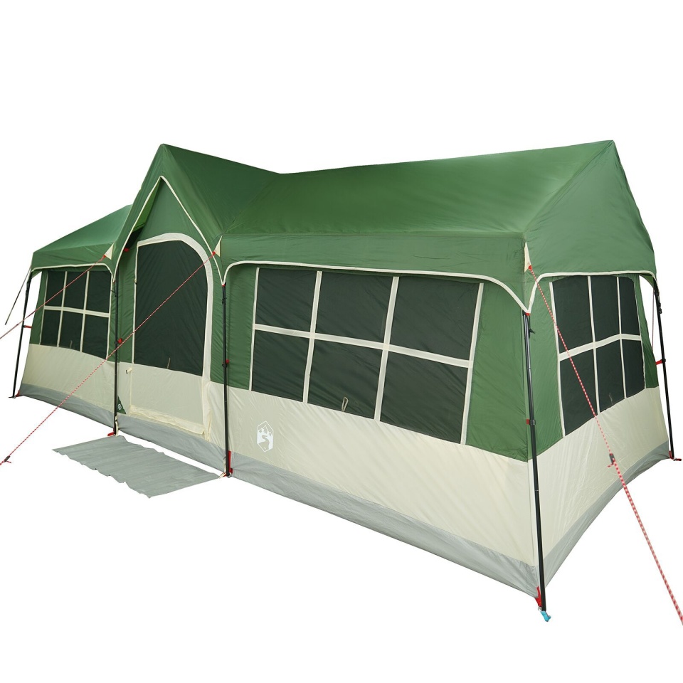Cort de Camping cu Feronerie Verde pentru 12 Persoane Rezistent la Apă - 1 | YEO