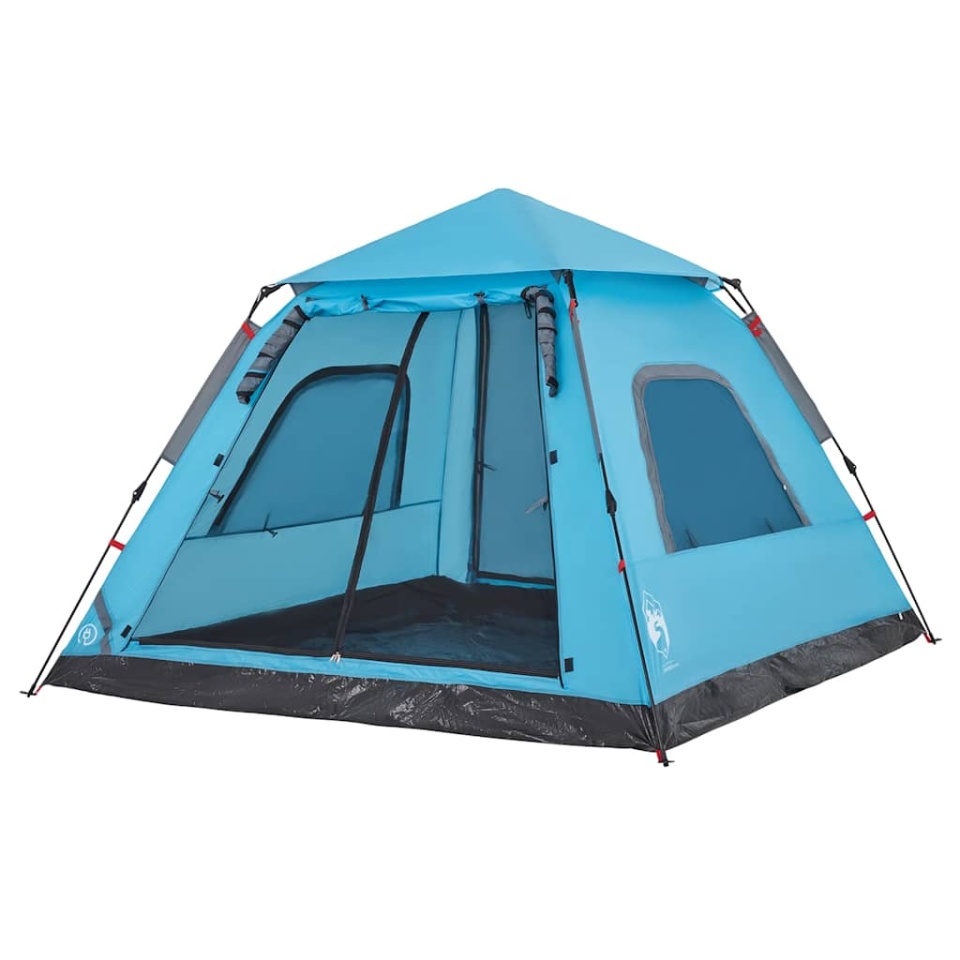 Cort de camping cupolă 5 persoane, setare rapidă, albastru - 3 | YEO