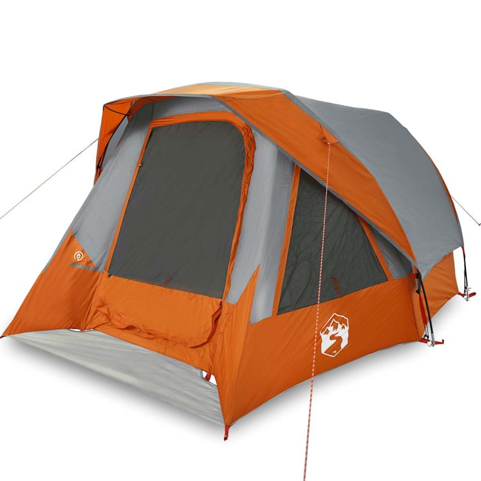 Cort de camping pentru 6 persoane, gri/portocaliu, impermeabil - 1 | YEO