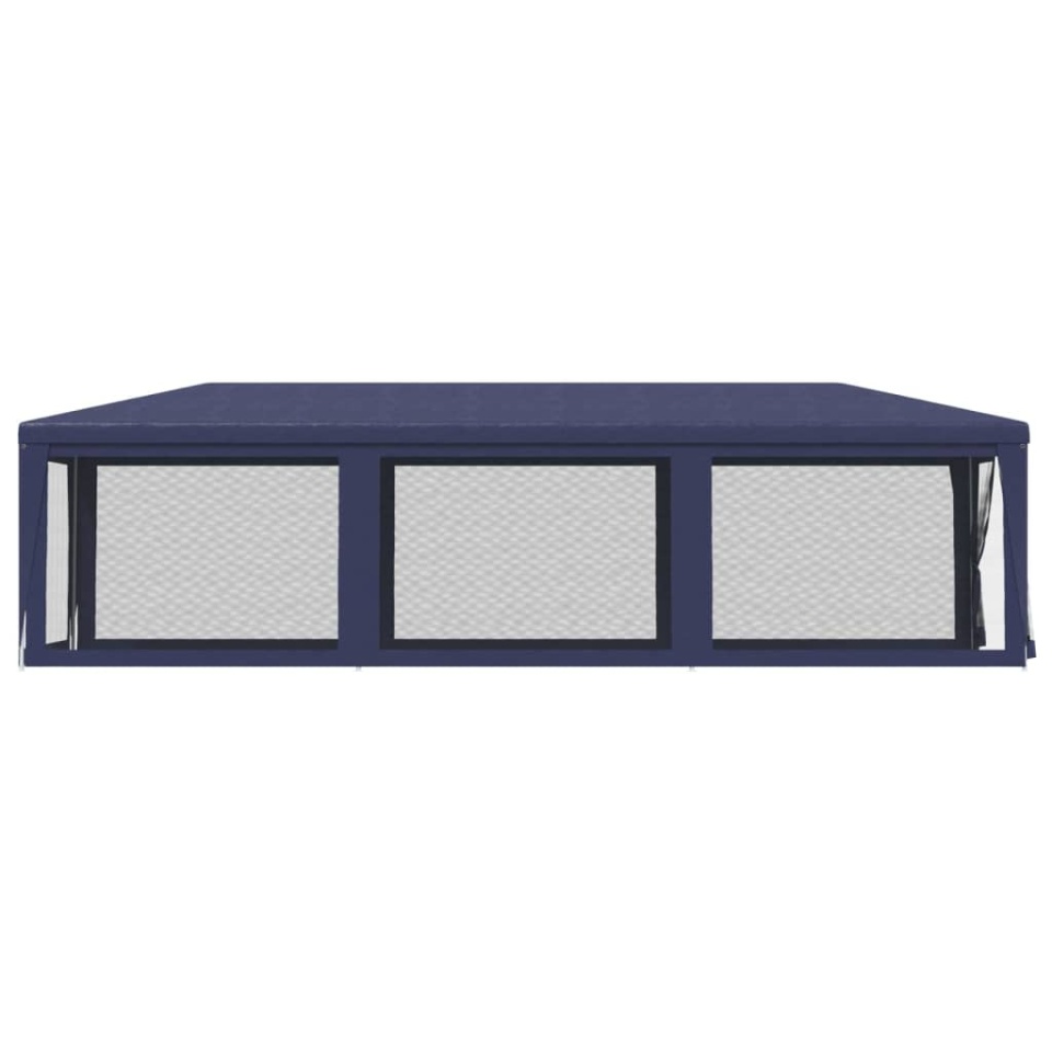 Cort de petrecere cu 8 pereți din plasă, albastru, 3x9 m, HDPE - 3 | YEO