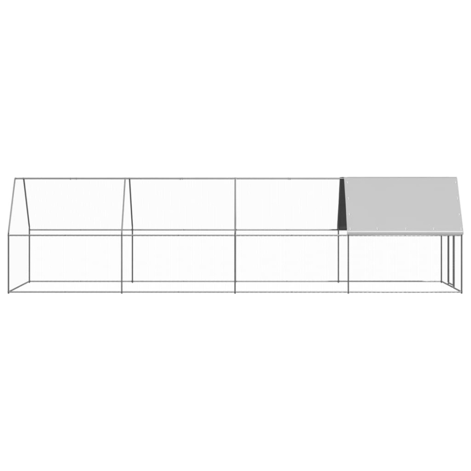 Coteț de exterior pentru păsări, 2x8x2 m, oțel zincat - 2 | YEO