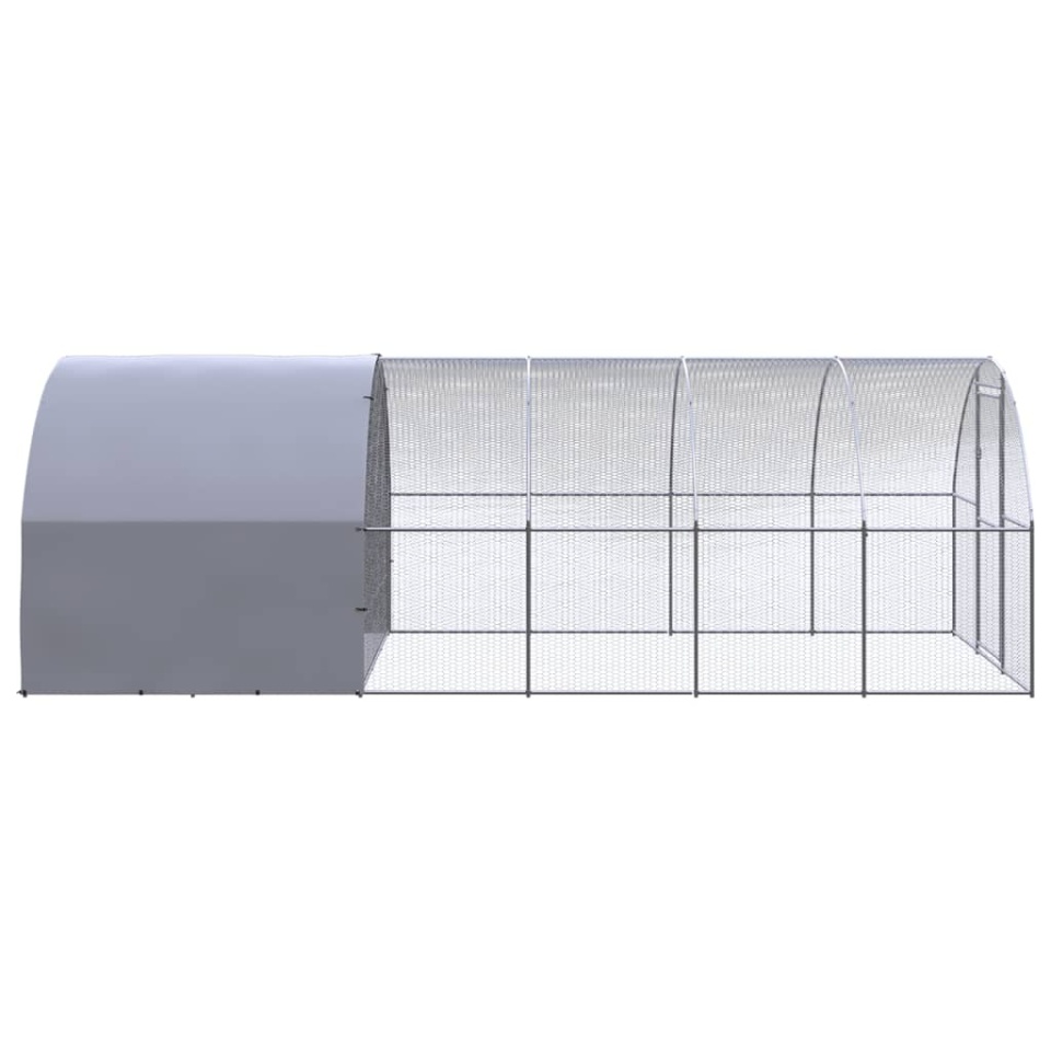 Coteț de găini pentru exterior, 3x6x2 m, oțel zincat - 3 | YEO