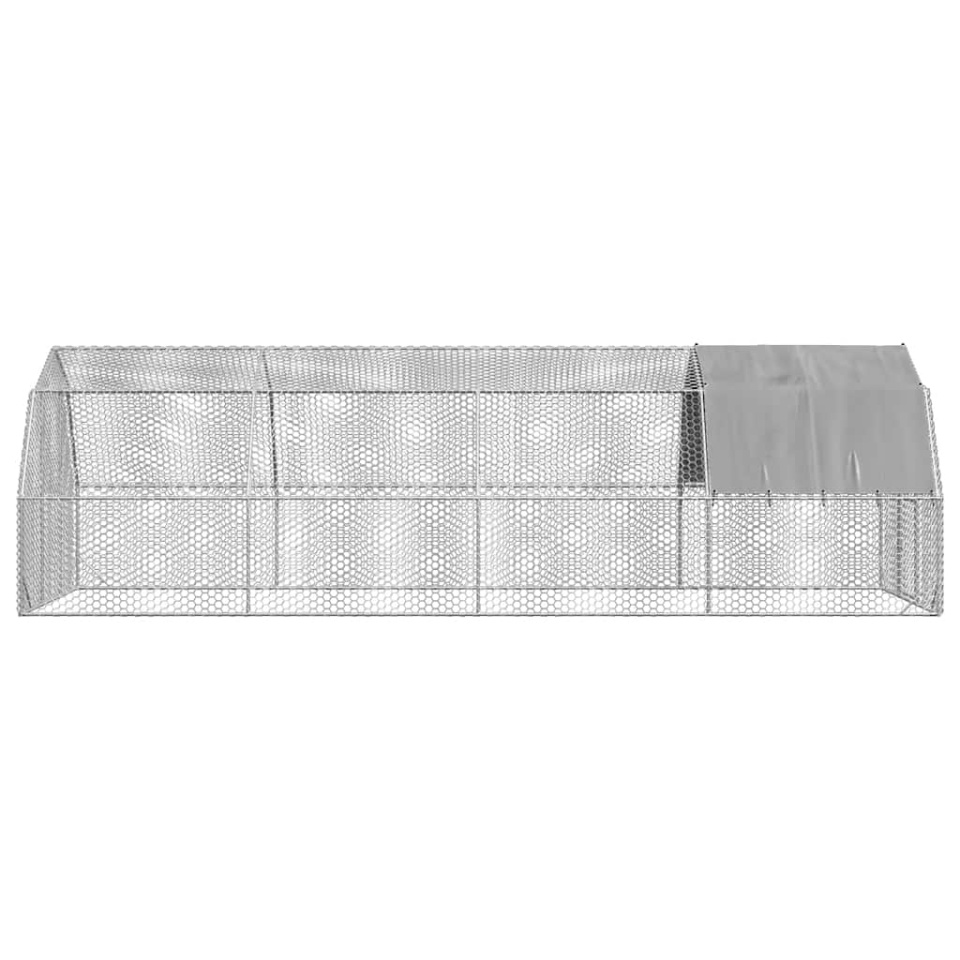 Coteț de păsări cu acoperiș 2,5x8x2,25 m oțel galvanizat - 3 | YEO