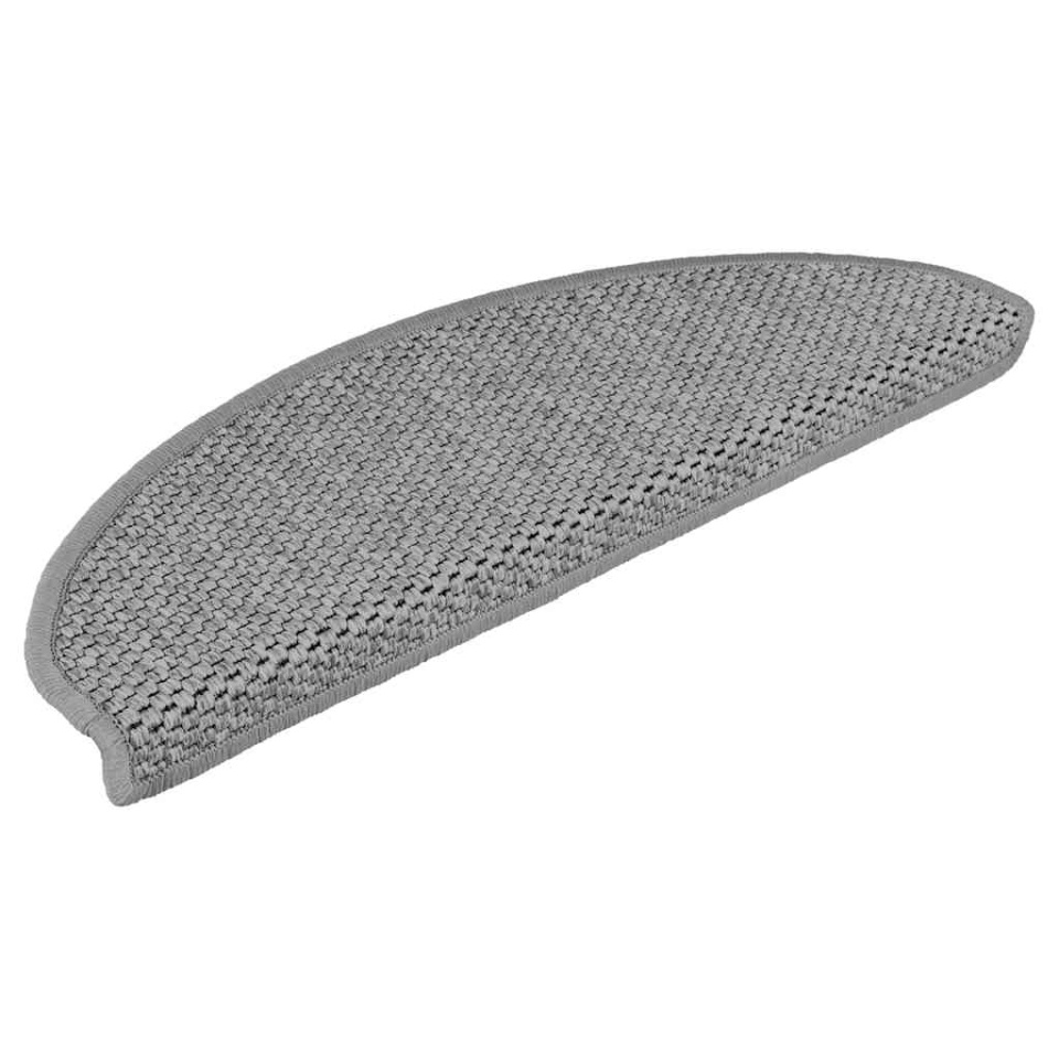 Covorașe autoadezive scări, 30 buc., argintiu, 65x21x4cm, sisal - 1 | YEO