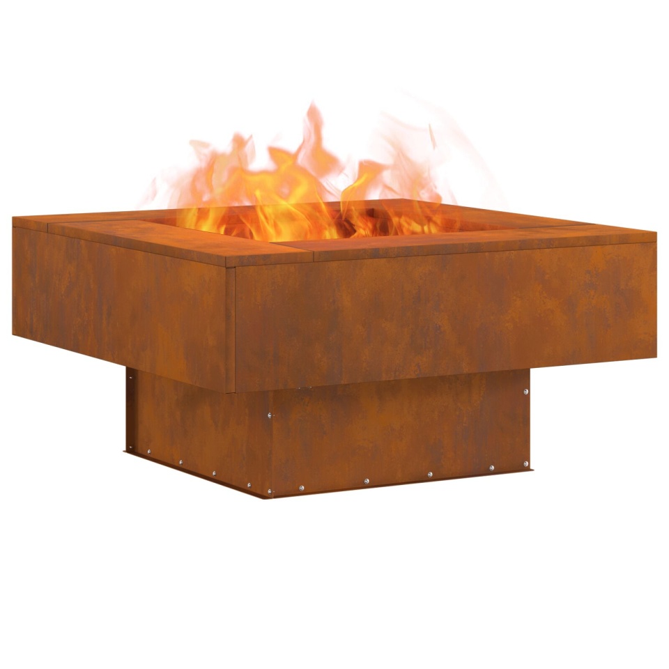Cuptor pe foc Pătrat 80x80x40 cm din oțel rezistent la intemperii - 2 | YEO