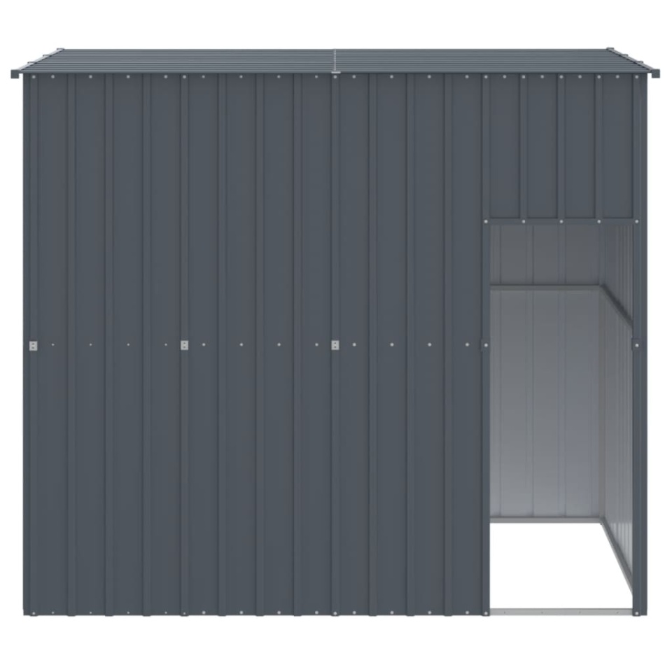 Cușcă câine cu acoperiș antracit 214x153x181 cm oțel galvanizat - 2 | YEO