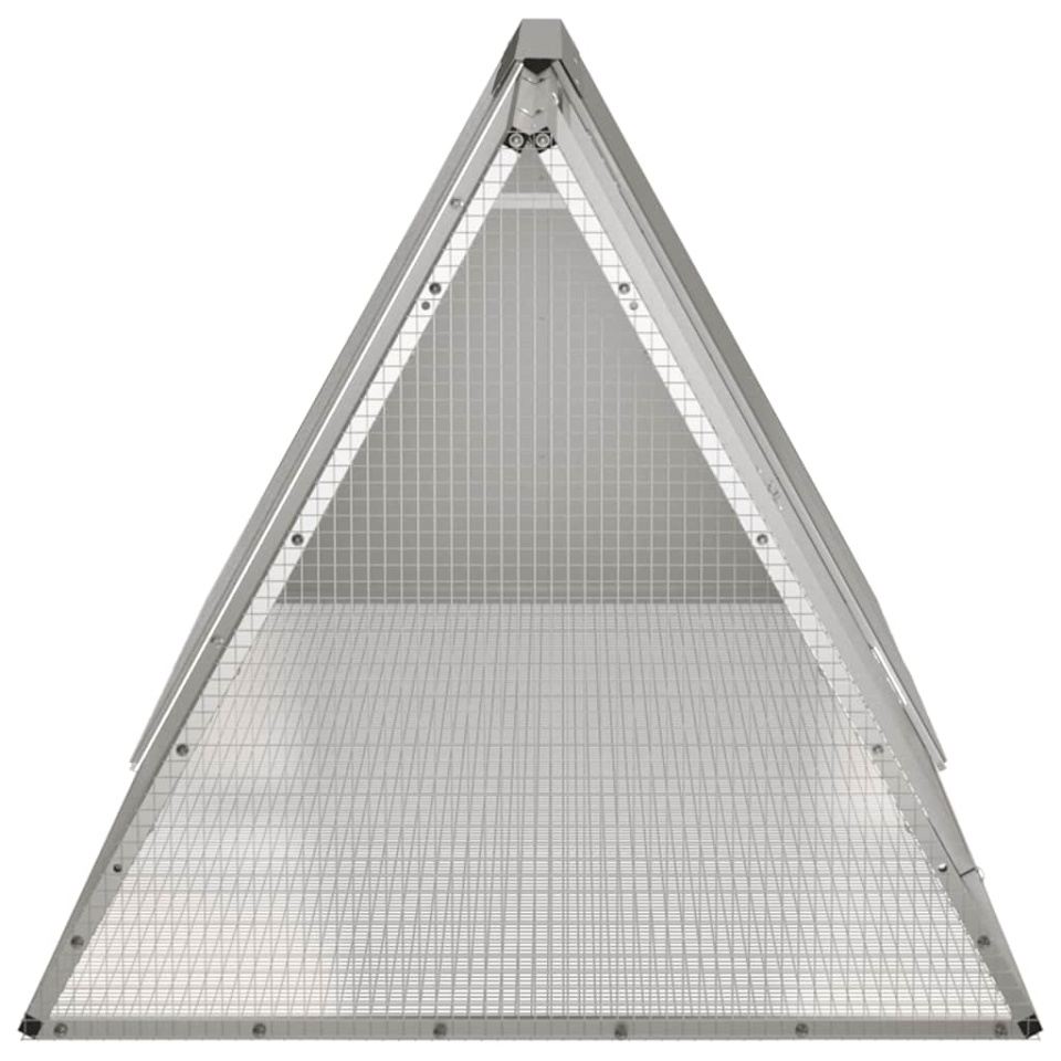 Cușcă pentru iepuri, gri, 201,5x80,5x71 cm, oțel galvanizat - 3 | YEO