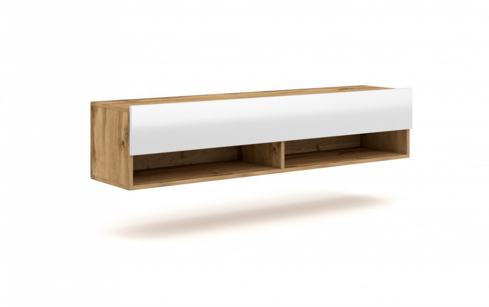 DERBY TV STAND 140 1D OAK WOTAN/WHITE GLOSS 5W+