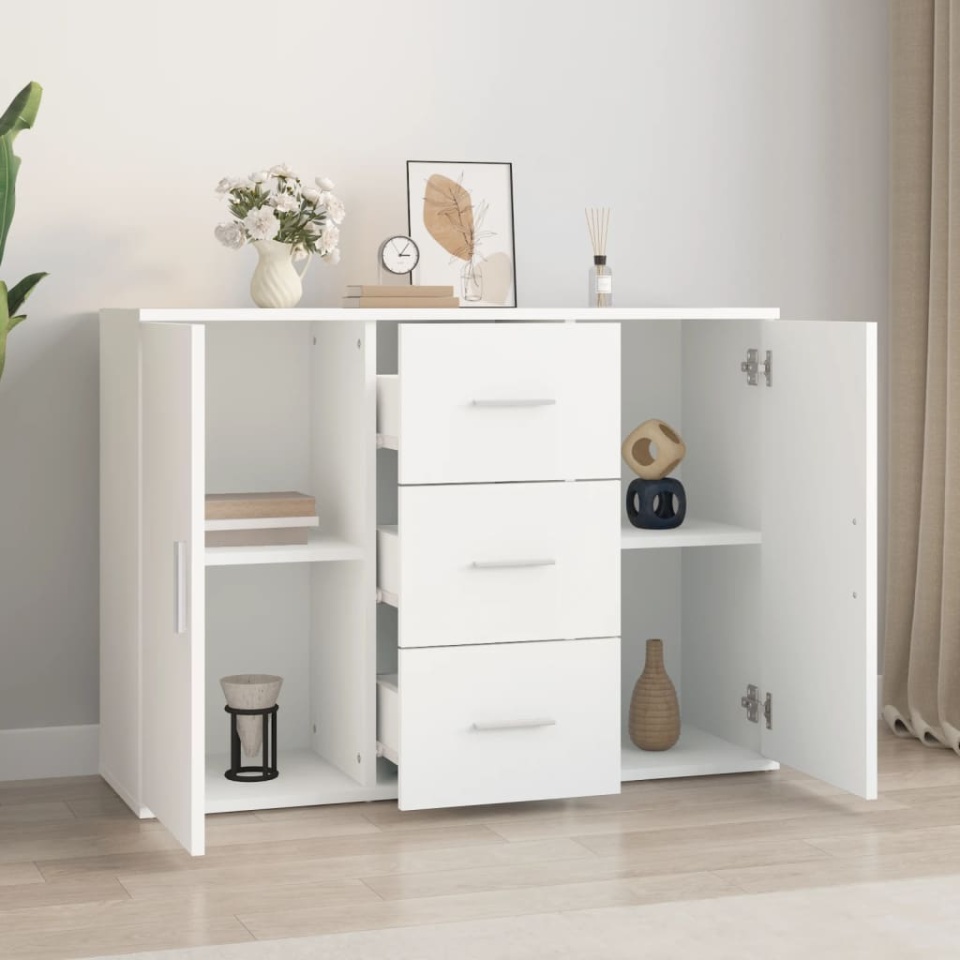 Dulap, alb, 91x29,5x65 cm, lemn prelucrat - 2 | YEO