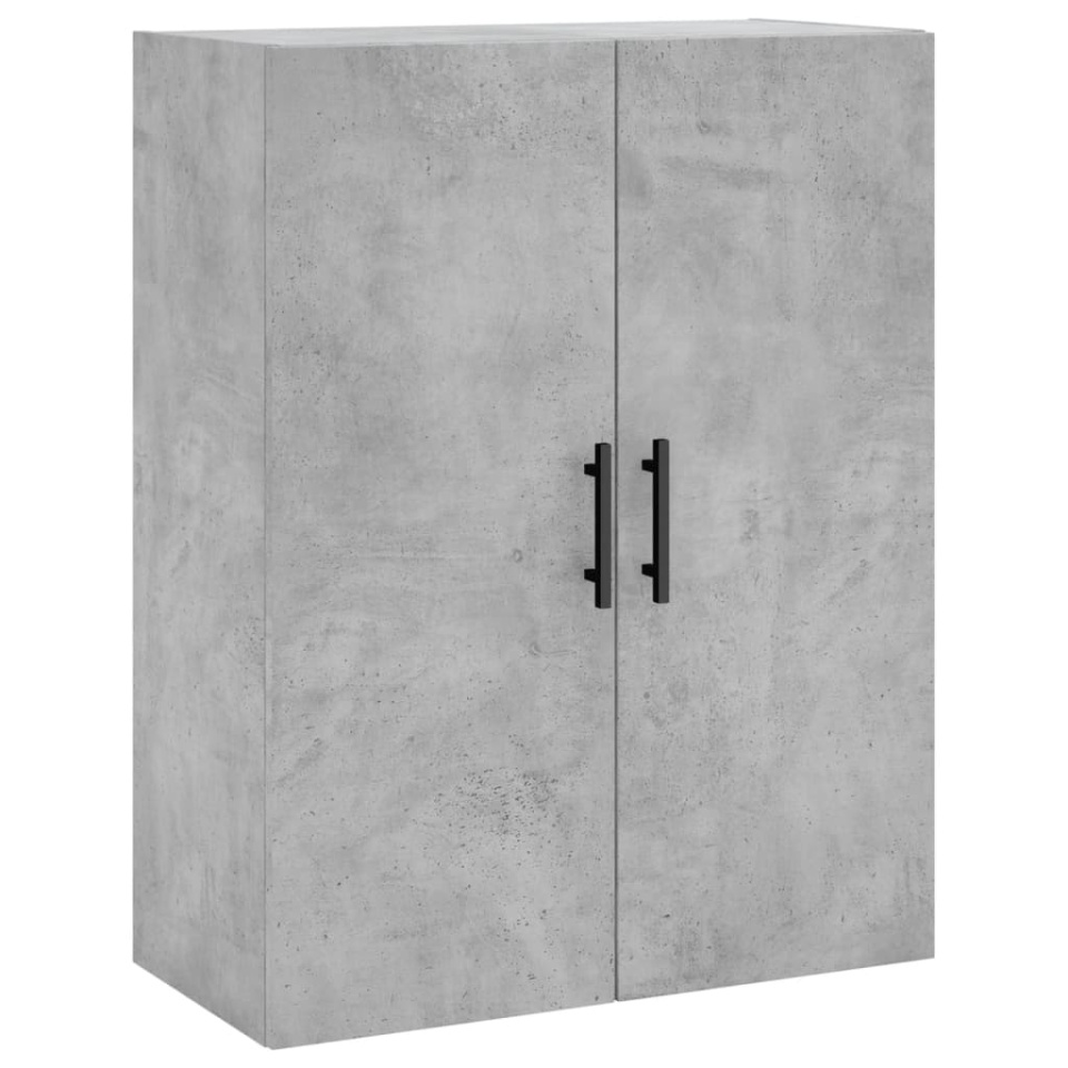 Dulap cu montaj pe perete, 2 buc, gri beton, 69,5x34x90 cm