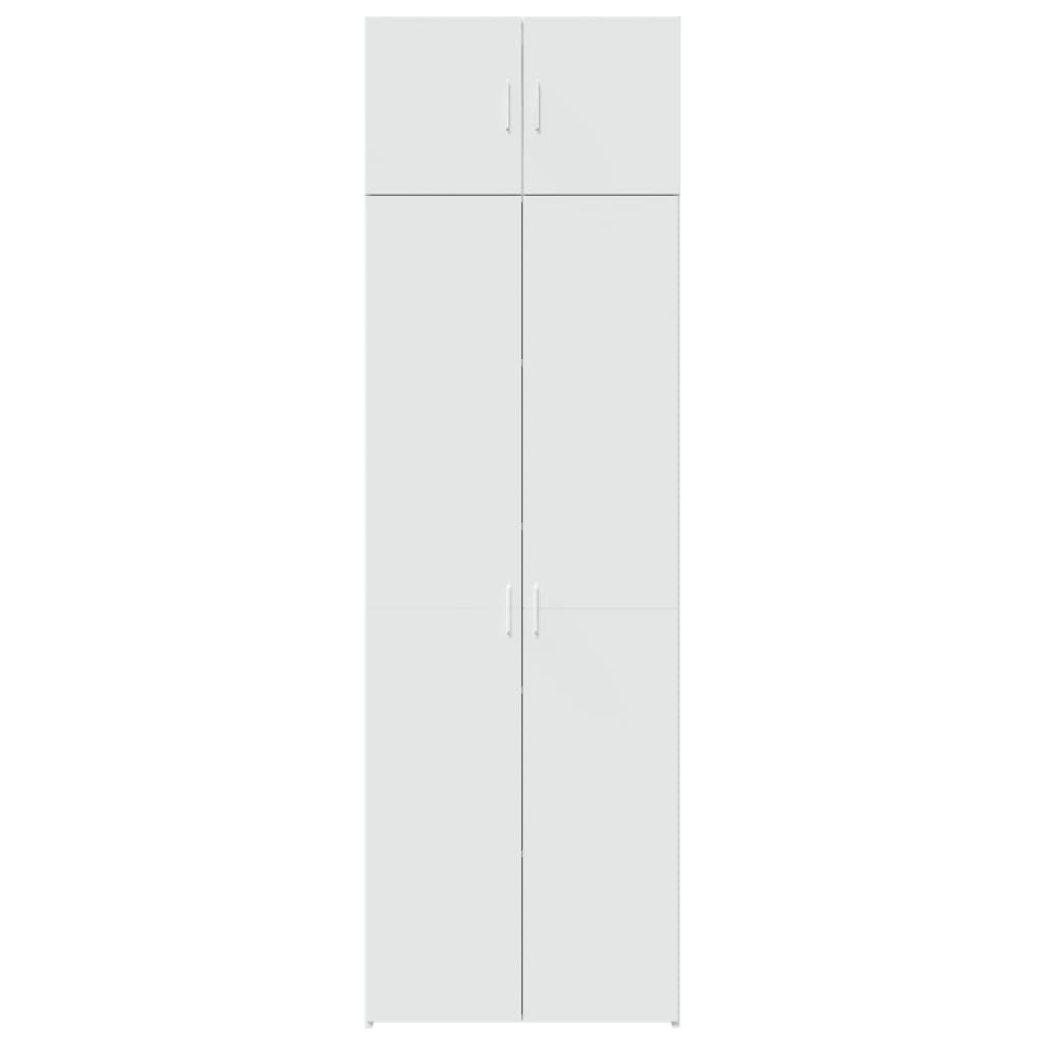 Dulap de depozitare, alb, 70x42,5x225 cm, lemn prelucrat - 3 | YEO