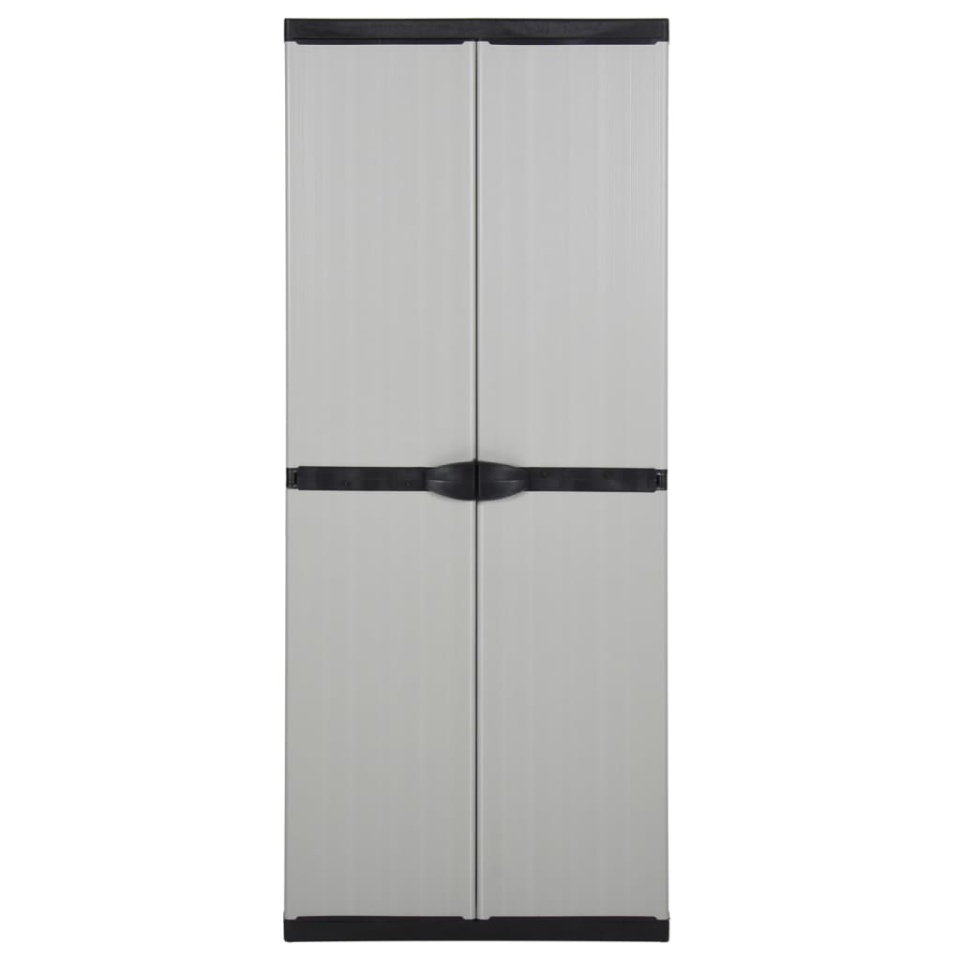 Dulap de depozitare grădină cu 3 rafturi gri/negru 68x40x168 cm - 1 | YEO