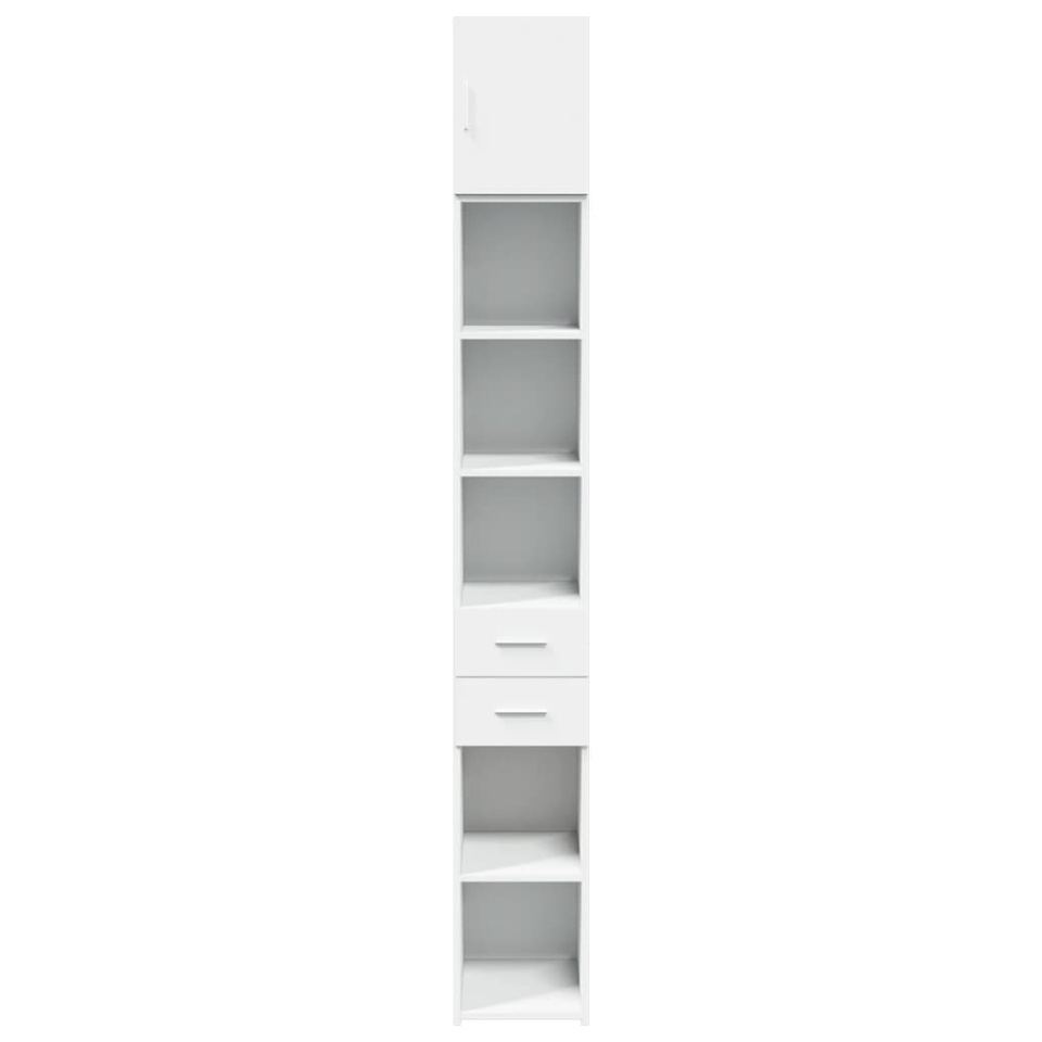 Dulap depozitare slim alb 30x42,5x225 cm lemn prelucrat - 3 | YEO