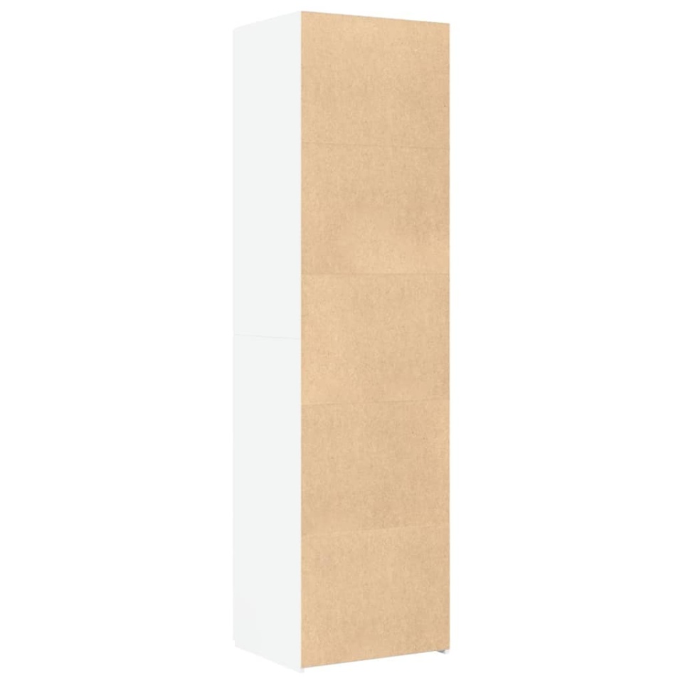 Dulap înalt, alb, 50x42,5x185 cm, lemn prelucrat - 4 | YEO