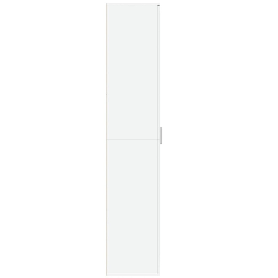 Dulap înalt, alb, 70x35x180 cm, lemn prelucrat - 3 | YEO
