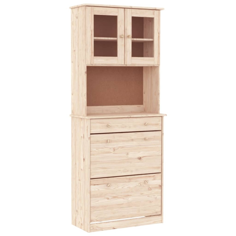 Dulap înalt ALTA, 77x35x188 cm, lemn masiv de pin - 1 | YEO