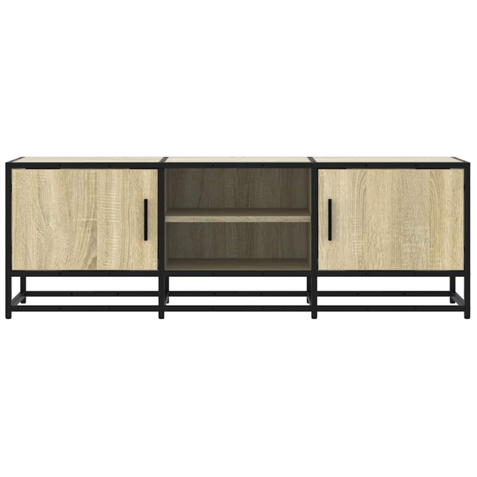 Dulap TV, stejar sonoma, 120x35x41 cm, lemn prelucrat și metal - 3 | YEO