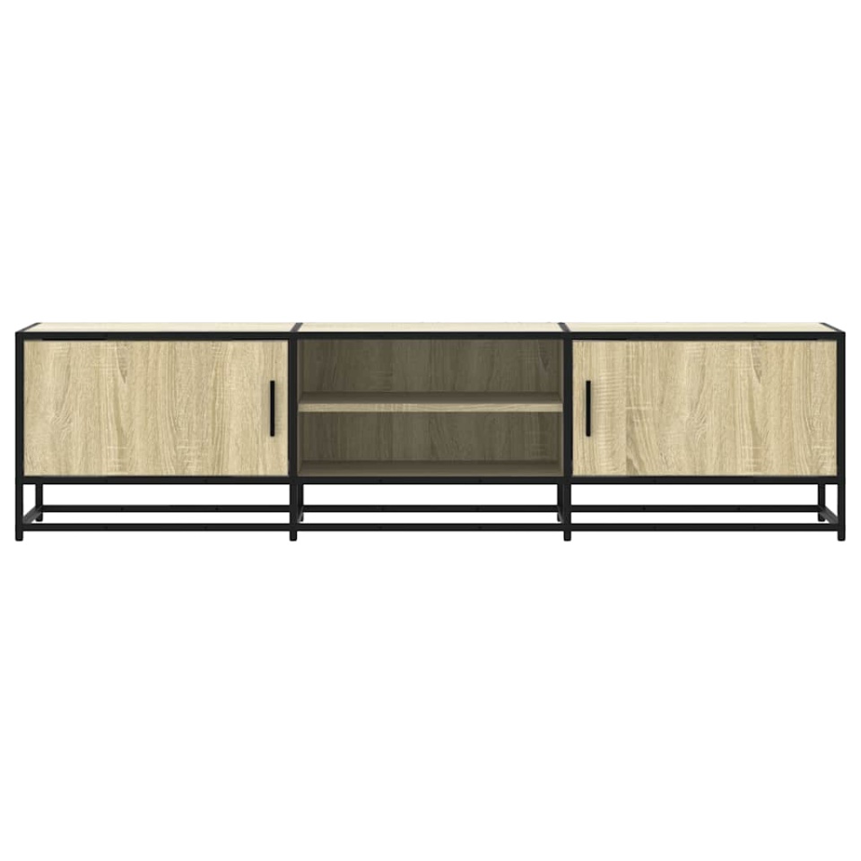 Dulap TV, stejar sonoma, 160x35x41 cm, lemn prelucrat și metal - 3 | YEO
