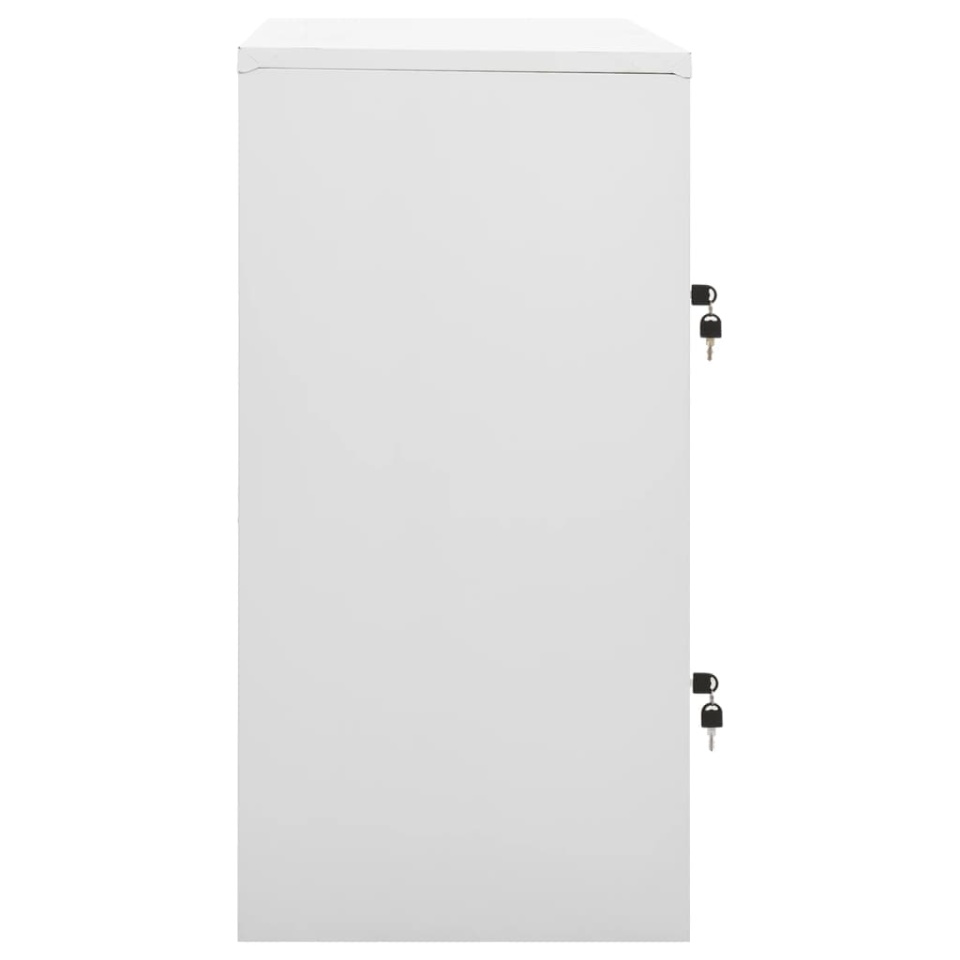 Dulap vestiar, gri deschis și verde, 90x45x92,5 cm, oțel - 2 | YEO
