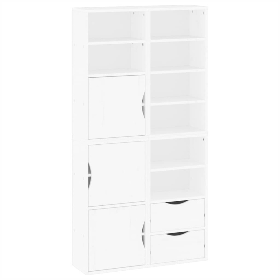Dulapuri laterale 4 buc ODDA alb 40x24x79 cm lemn masiv de pin - 1 | YEO