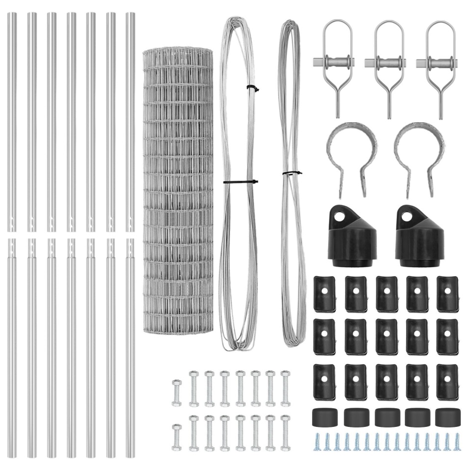 Euro Fence cu 7 Stâlpi 1.2x10 m Oțel galvanizat - 2 | YEO