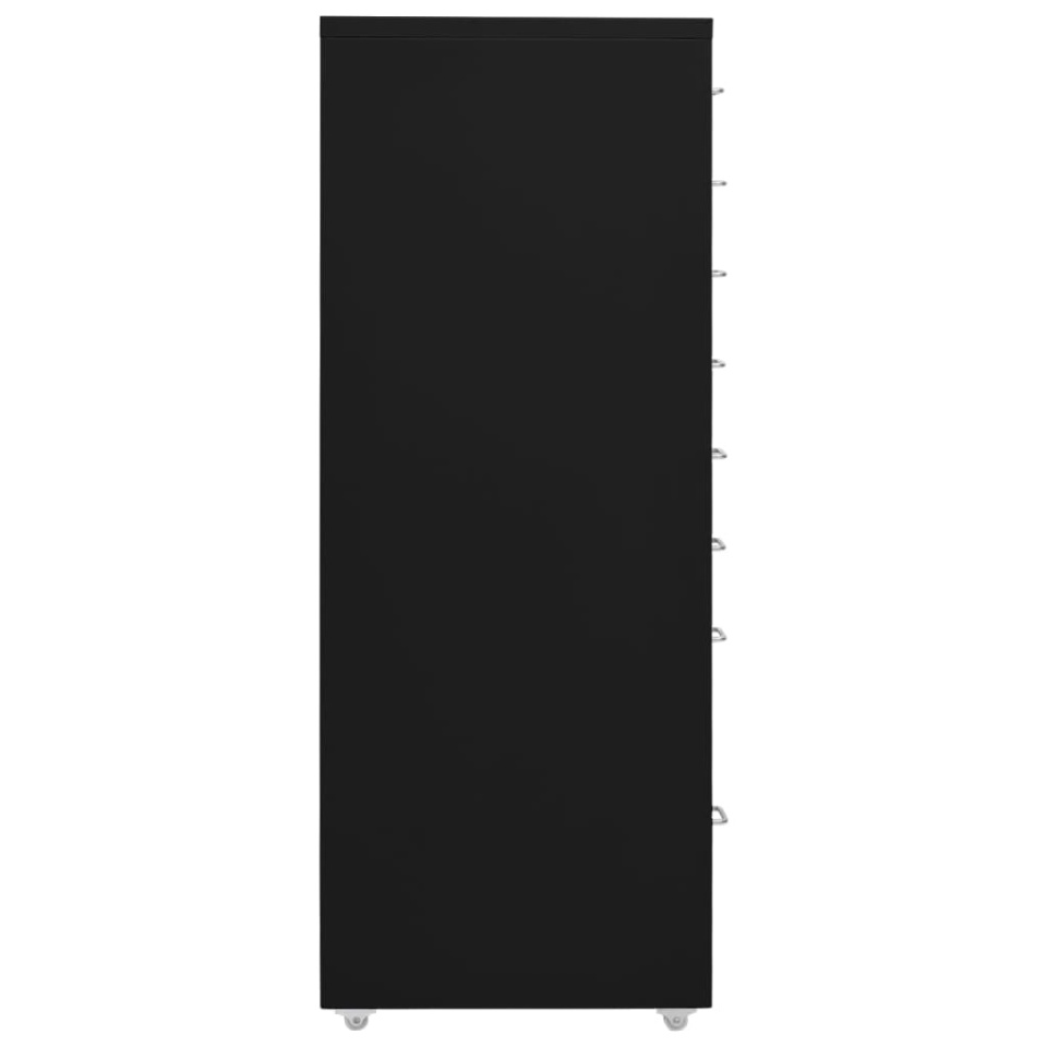 Fișet mobil, negru, 28x41x109 cm, metal - 2 | YEO